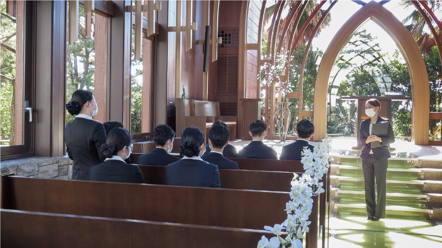 結婚式場の練習