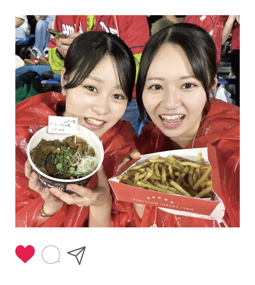 野球の試合を見に行きました！